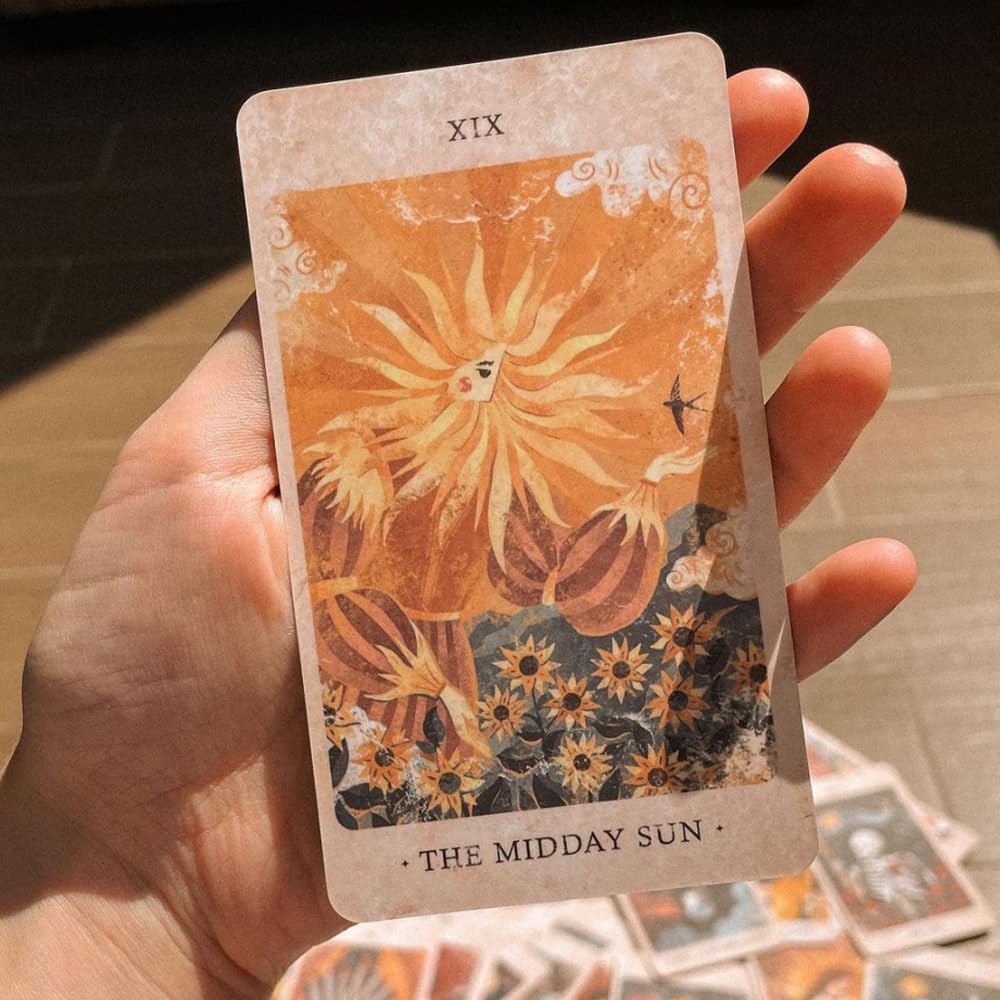 Atesswy Solar Kingdom Tarot Magical Journey Cosmic Insight Divination Cards 12 * 7cm 86 Pcs Cards in Rigid Box Unique Indie Tarot Deck