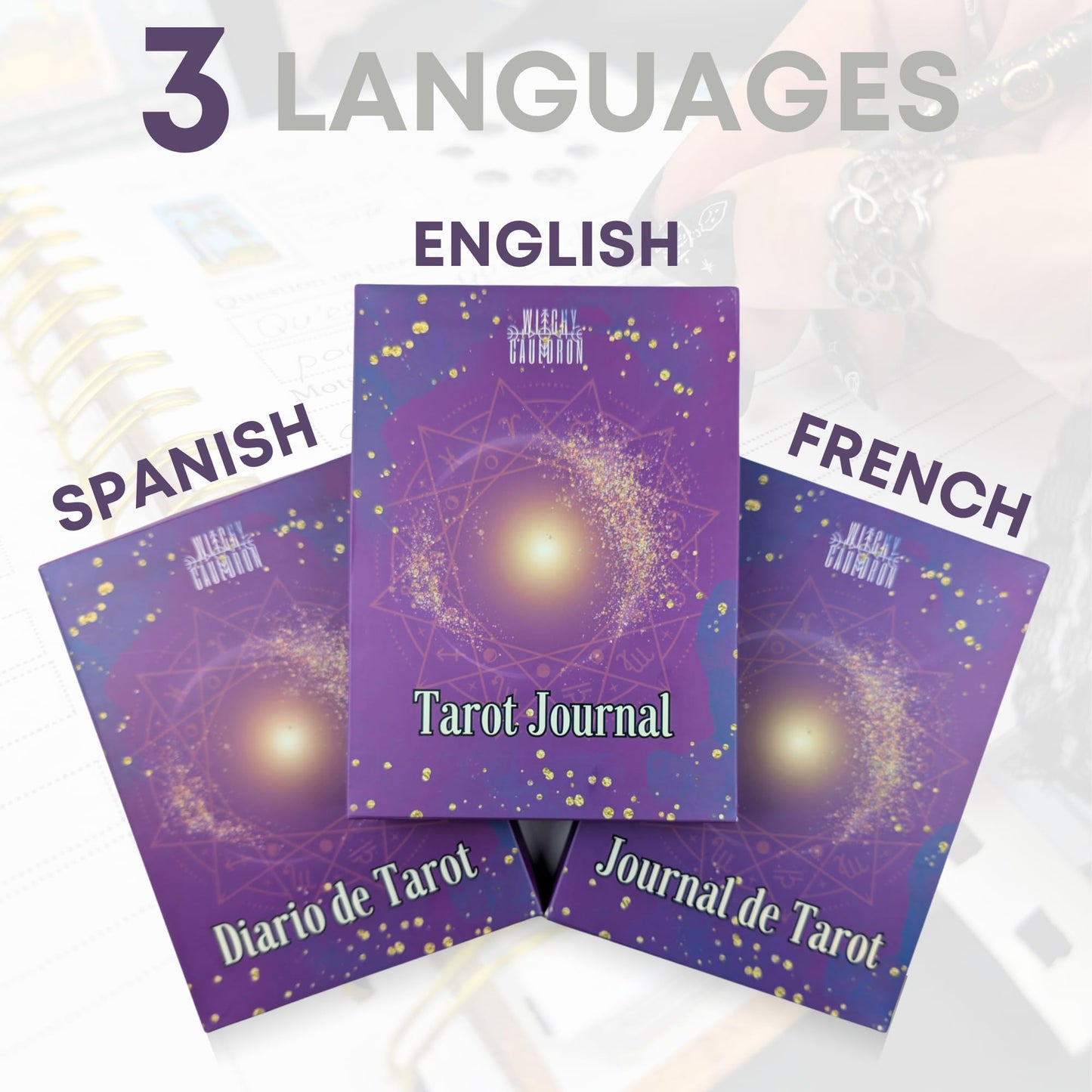 Witchy Cauldron Tarot Journal Spiral Notebook, Includes 3 Sets of Tarot Stickers, The Easy Way to Learn Tarot Practice