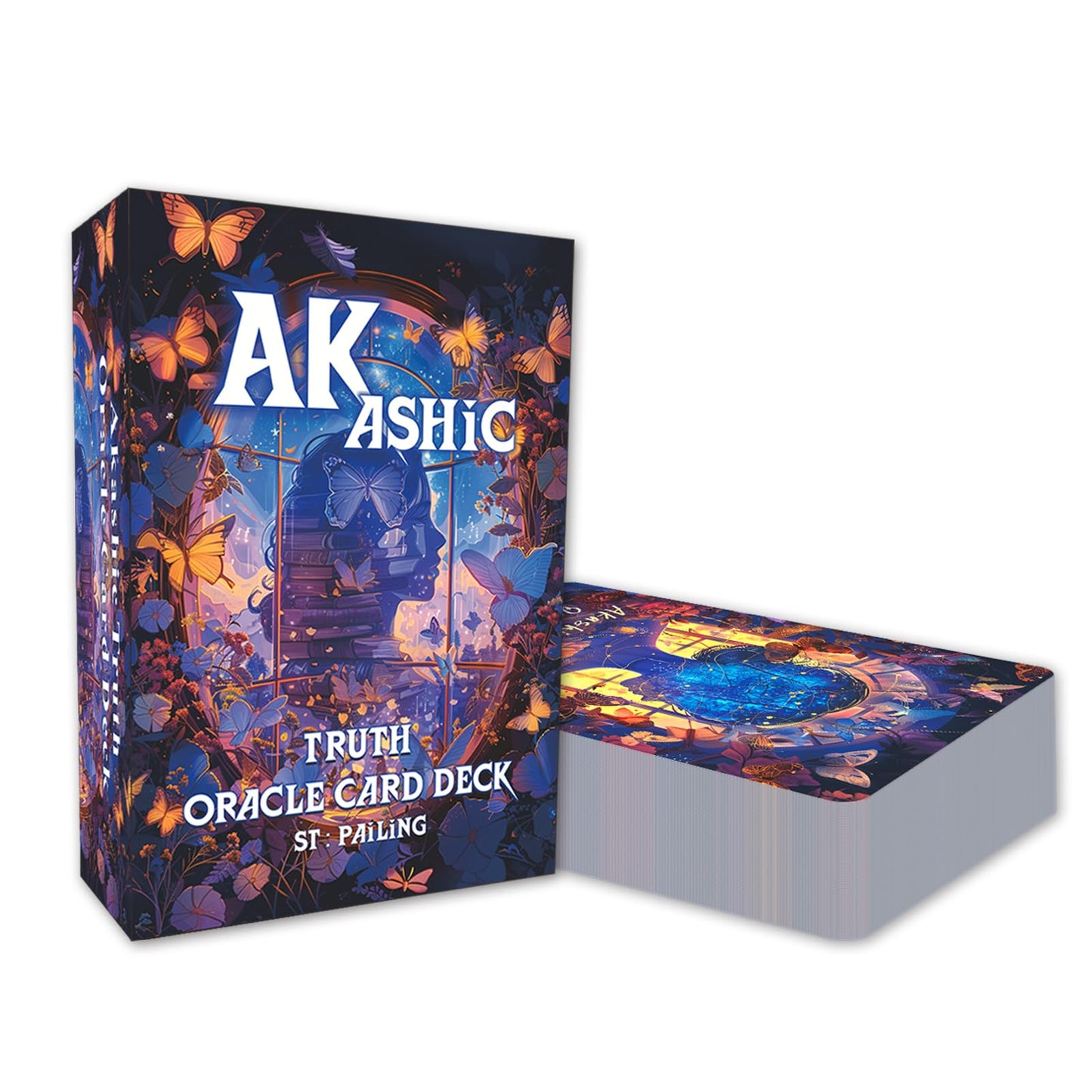Akashic Oracle and Tarot Cards for Beginners - Energy Healing Set With 75 Cards to Reveal Soul's Truth and Clear Karmic Influences