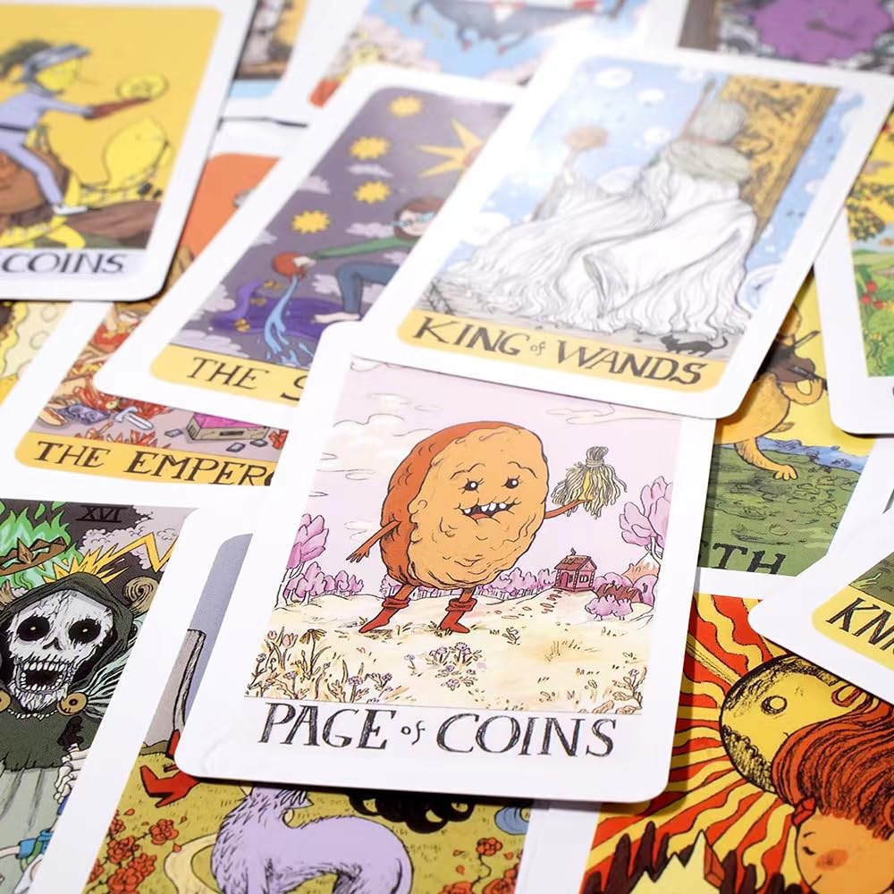 Banquiura Adventure Time Tarot - 78 Cards Pocket Edition for Beginners, Divination Tools Size: 4.06"x 2.36"