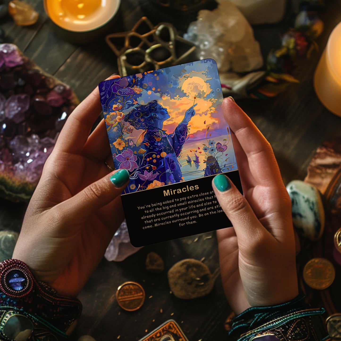 Akashic Oracle and Tarot Cards for Beginners - Energy Healing Set With 75 Cards to Reveal Soul's Truth and Clear Karmic Influences