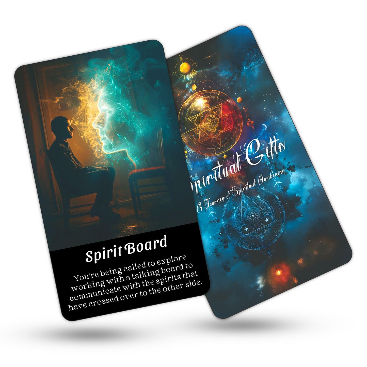 BAIYOOBAI Spirit Oracle Cards, Mystic Psychic Oracle Deck, Spiritual Oracle Cards for Beginners, Explore Inner Wisdom and Spiritual Power