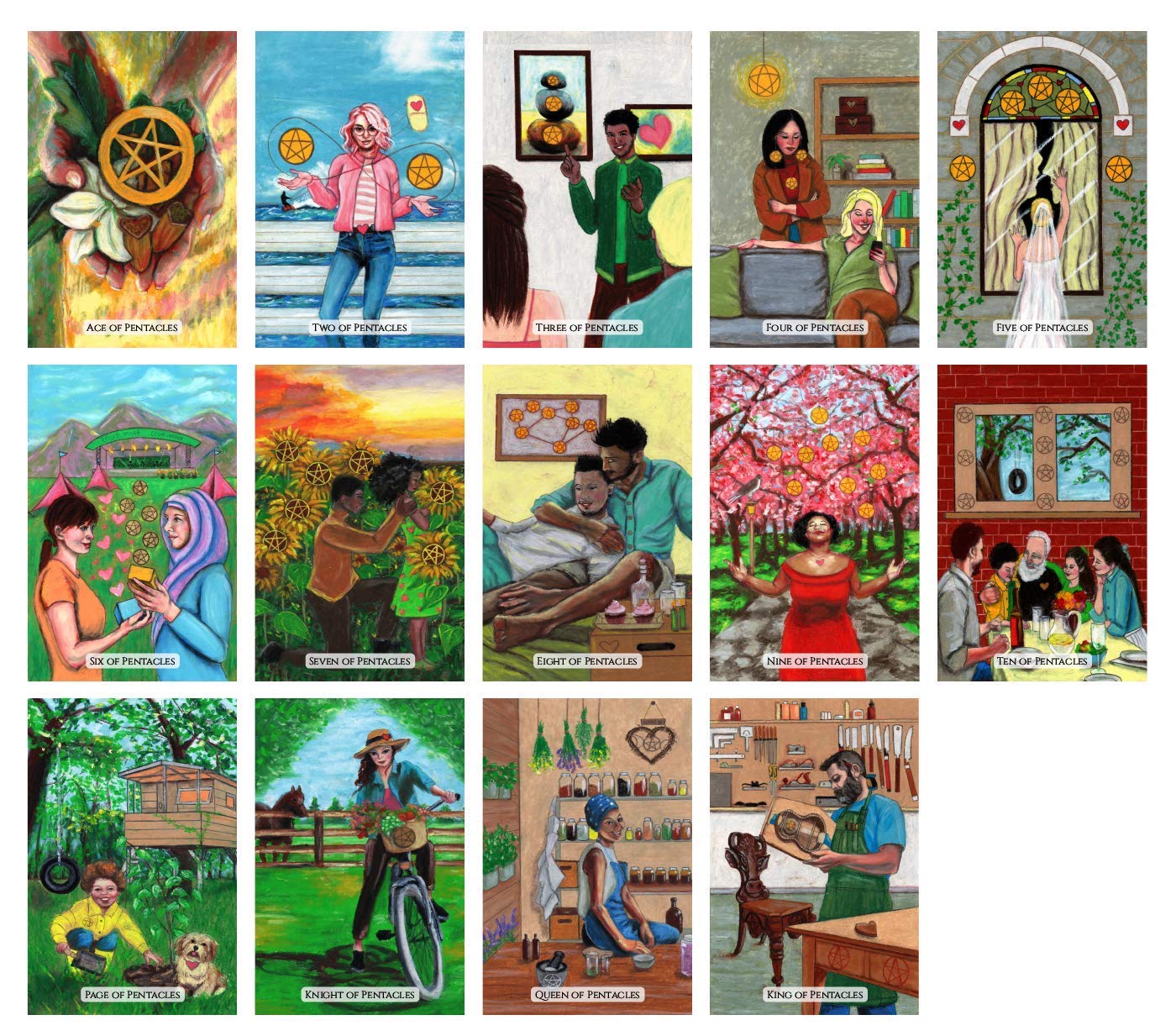 ETHONY Modern Love Tarot Cards Deck with 78 Beautiful Cards Exploring The Many Facets of Love and Relationships | Keepsake Box, Deluxe Full-Color Guidebook, Foil Stamped Back, and Gilded Edges