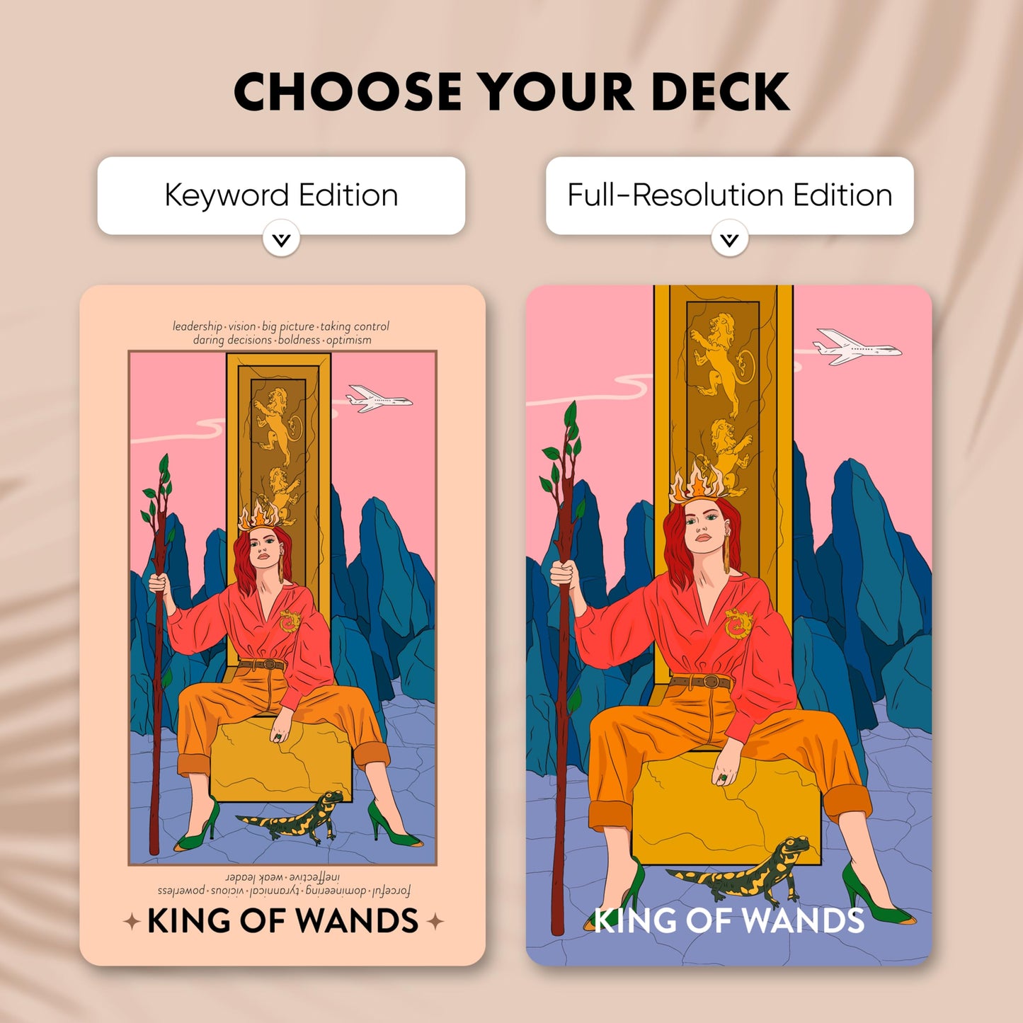 Wyspell Neoteric Feminine Tarot - Tarot Cards with Guide Book - 78 Gold Tarot Cards for Beginners Tarot Deck Set - Tarot Deck with Guidebook - Black Tarot Decks with Guidebook (Full-Resolution)