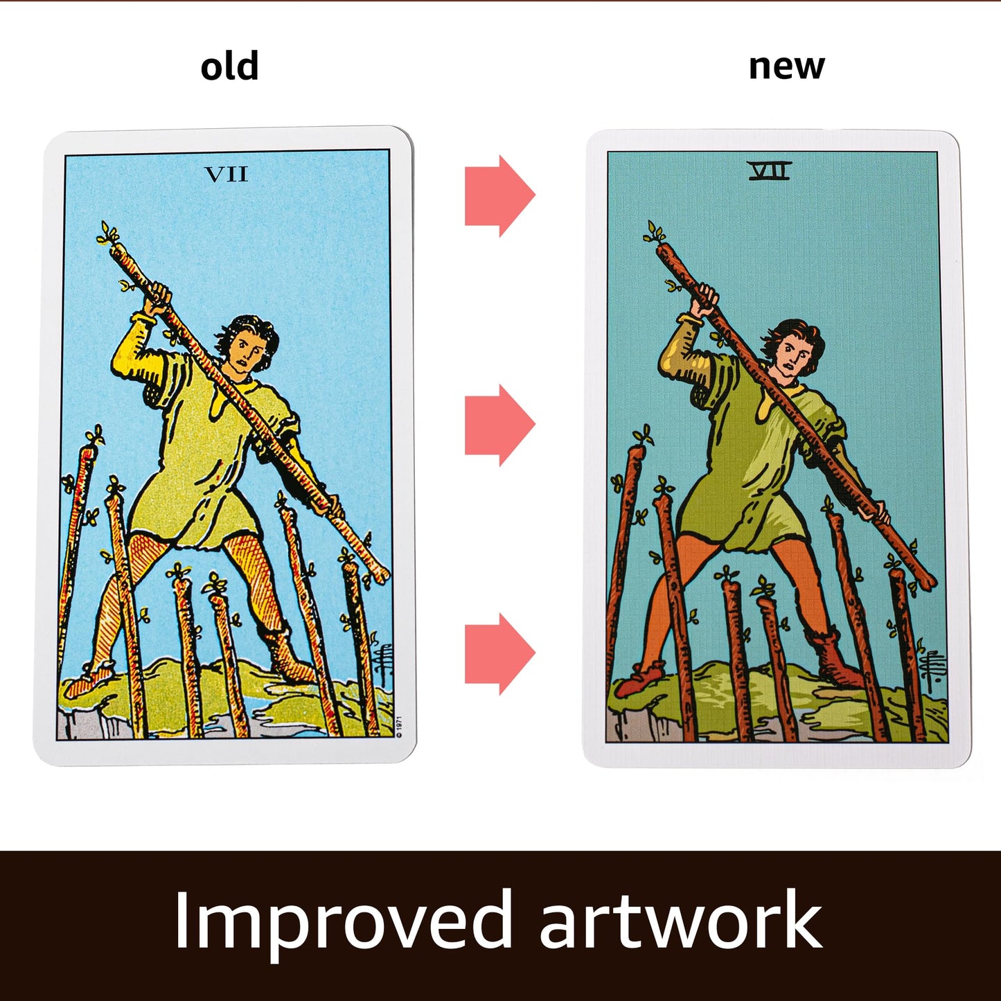 Da Brigh Tarot Cards Deck - English Version - 78 Cards, Booklet - Linen Finish, Crisp Vectorized Graphics - Adults Only
