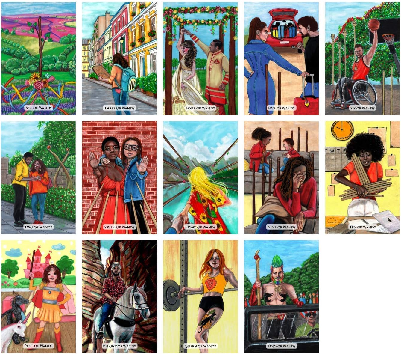 ETHONY Modern Love Tarot Cards Deck with 78 Beautiful Cards Exploring The Many Facets of Love and Relationships | Keepsake Box, Deluxe Full-Color Guidebook, Foil Stamped Back, and Gilded Edges