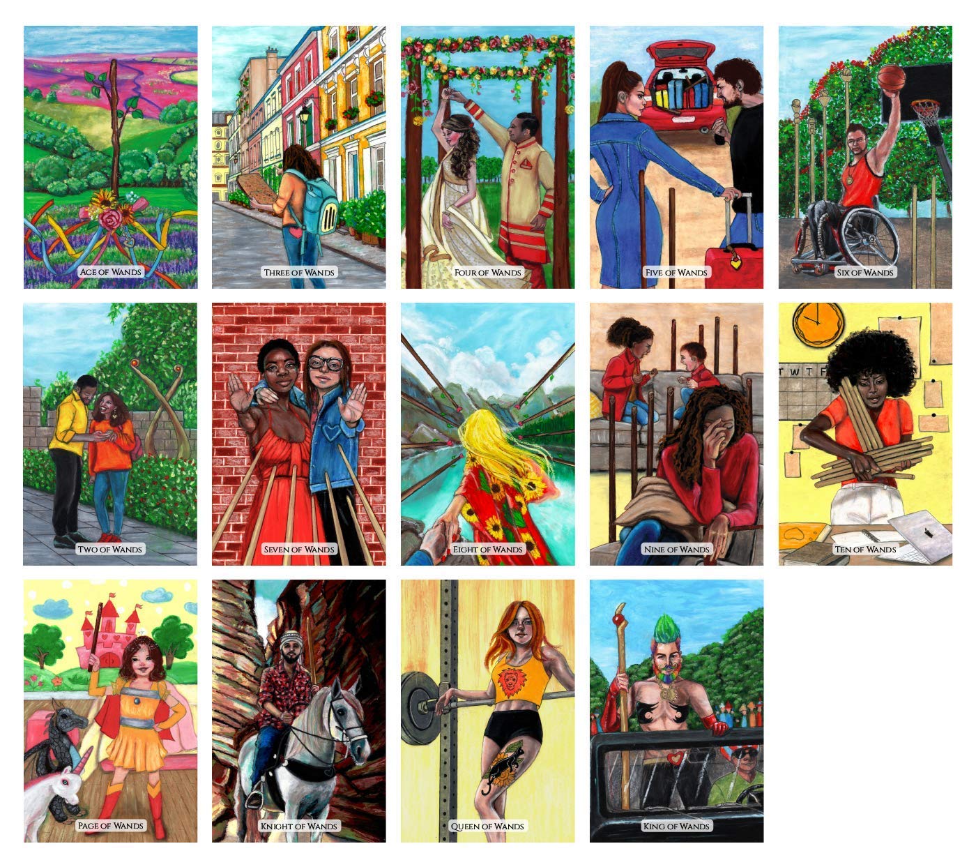 ETHONY Modern Love Tarot Cards Deck with 78 Beautiful Cards Exploring The Many Facets of Love and Relationships | Keepsake Box, Deluxe Full-Color Guidebook, Foil Stamped Back, and Gilded Edges