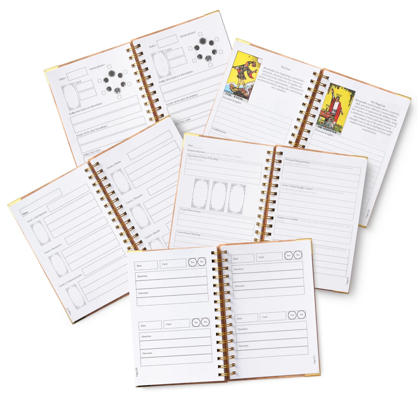 Witchy Cauldron Tarot Journal Spiral Notebook, Includes 3 Sets of Tarot Stickers, The Easy Way to Learn Tarot Practice