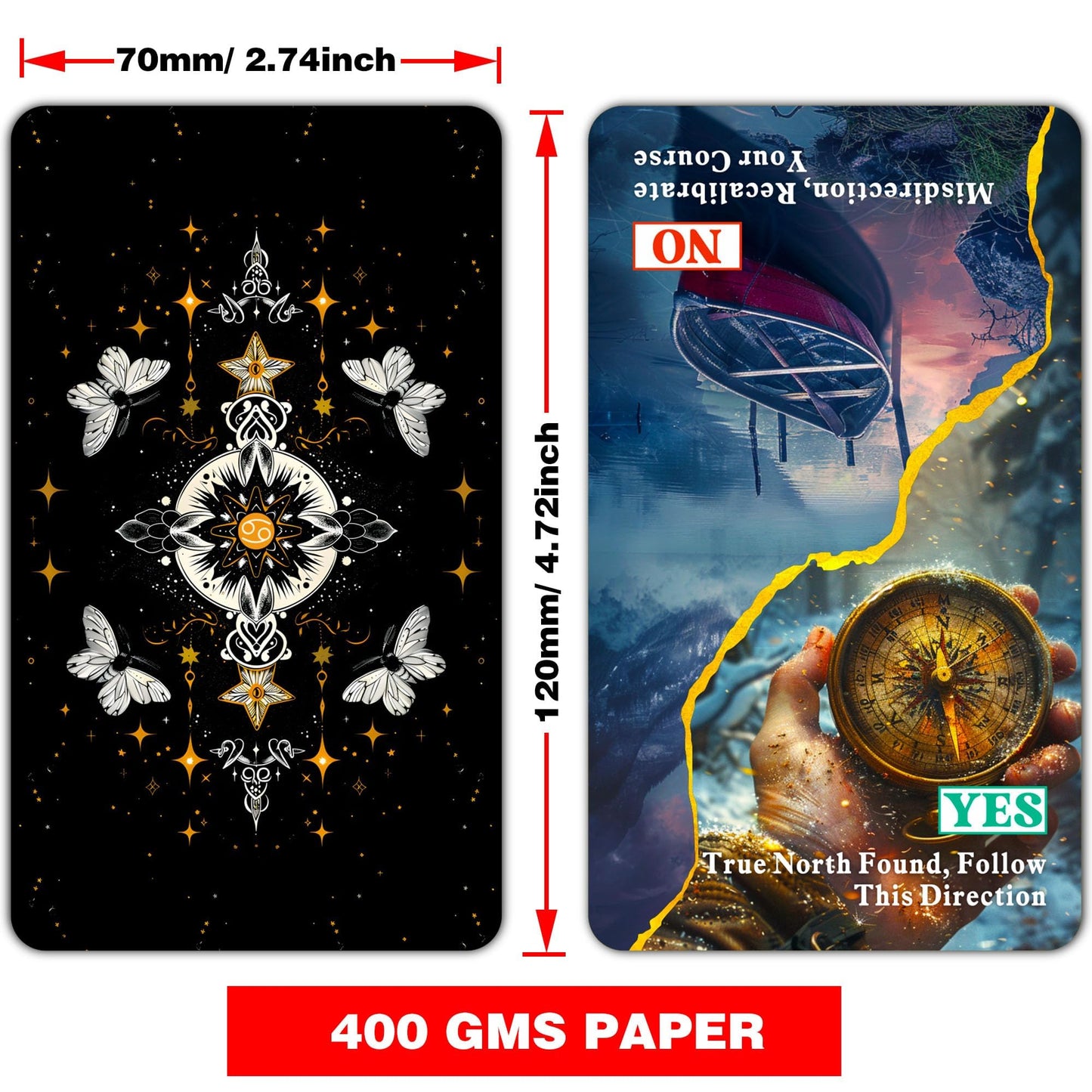 BAIYOOBAI Yes or No Oracle Cards, Clarifying Life Situations Oracle Deck, Oracle Cards for Beginners, Simplify Your Decisions Instantly