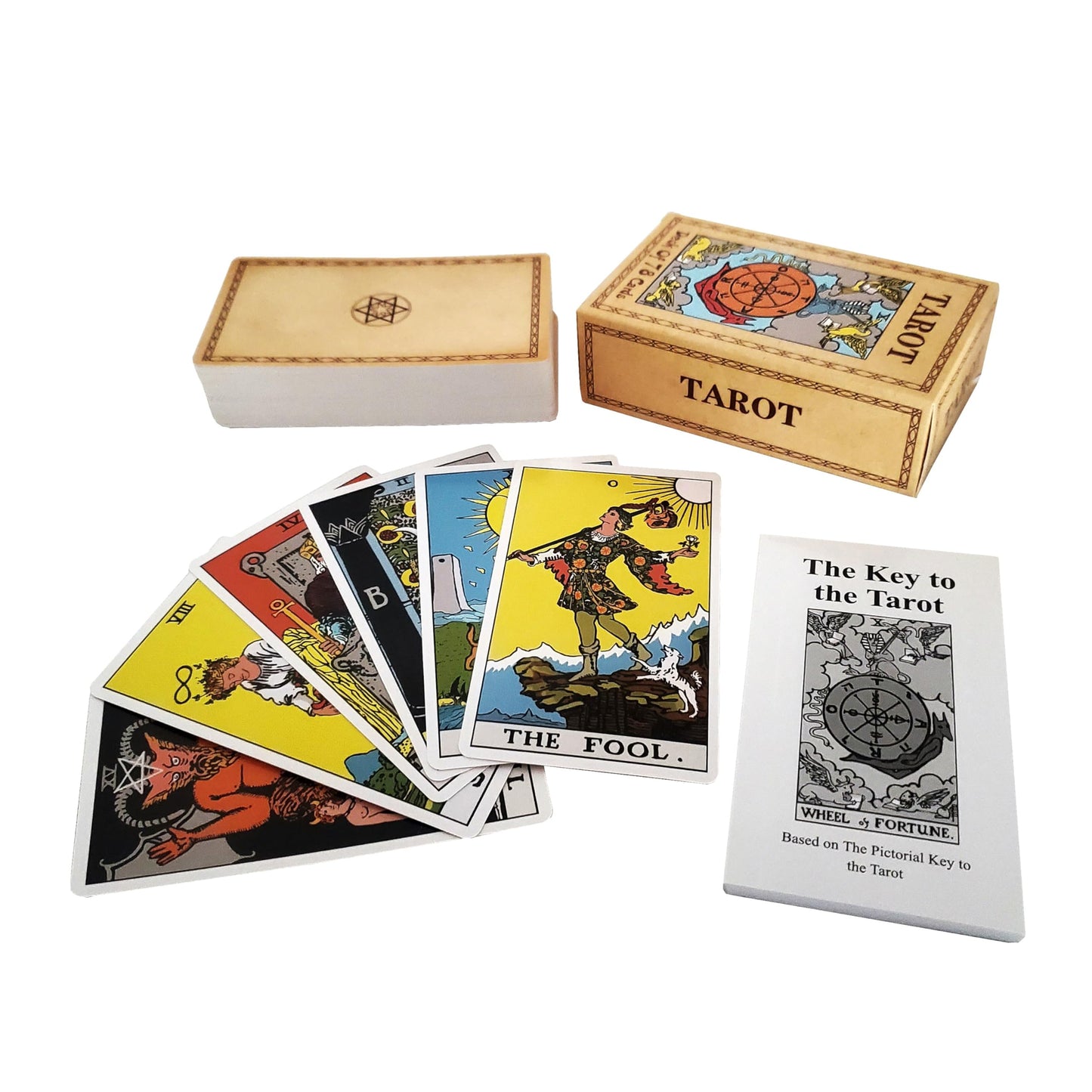 Complete Rider Waite Tarot Card Deck with Clear Meanings, Guide Book & Divination Tools - Beginner-Friendly Boxed Set for Fortune Telling and Cartas al Universo.