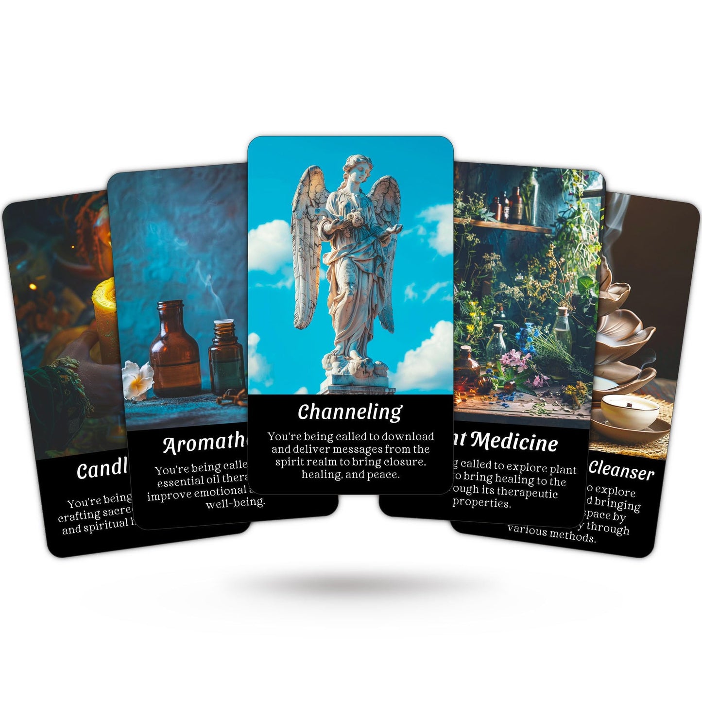 BAIYOOBAI Spirit Oracle Cards, Mystic Psychic Oracle Deck, Spiritual Oracle Cards for Beginners, Explore Inner Wisdom and Spiritual Power