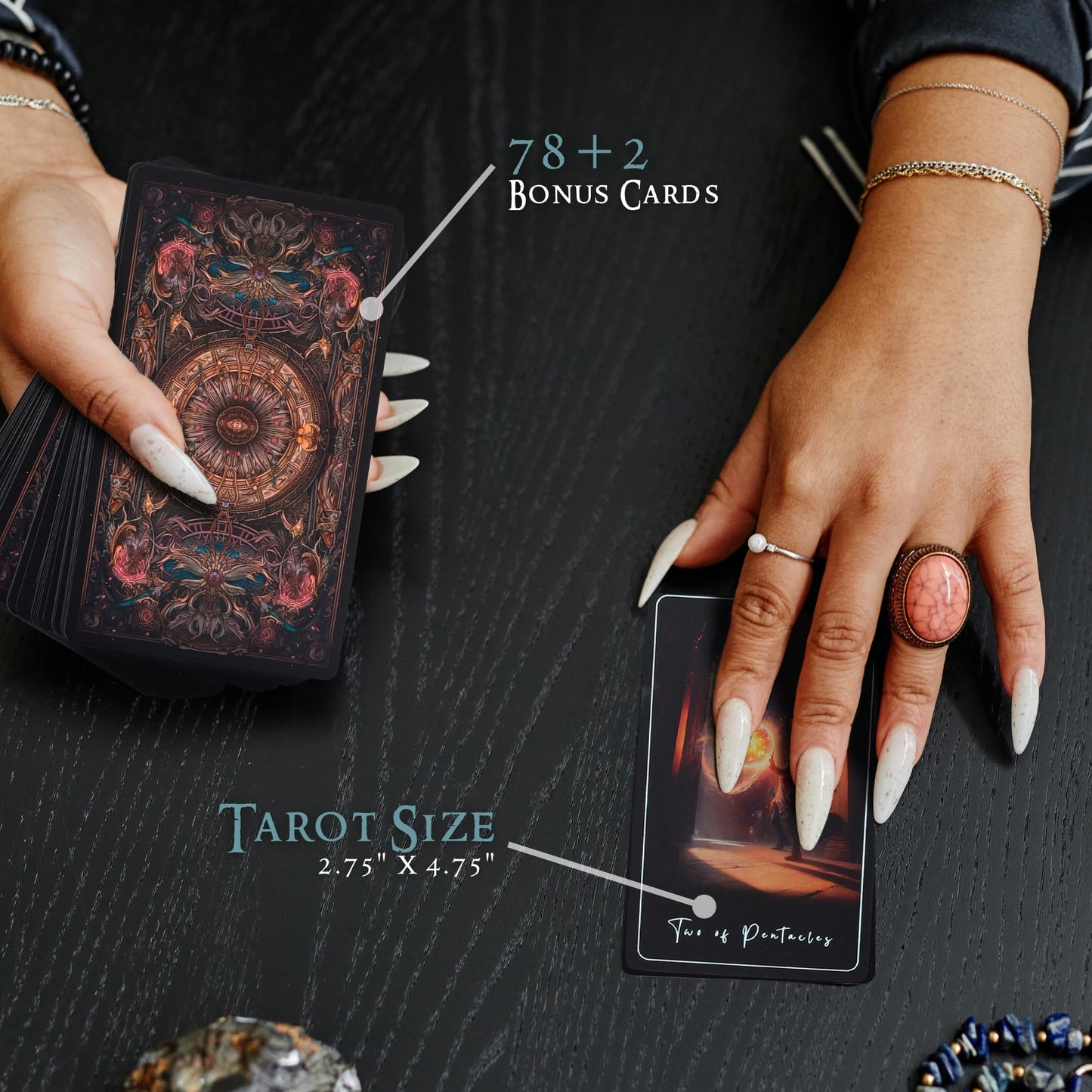 Earth Moon Magick The Tarot of Sacred Kingdoms Tarot Cards โ 78-Cards Tarot Deck with Guidebook โ Oracle Cards for Spiritual and Energetic Resonance โ Recycled Paper and Premium Packaging