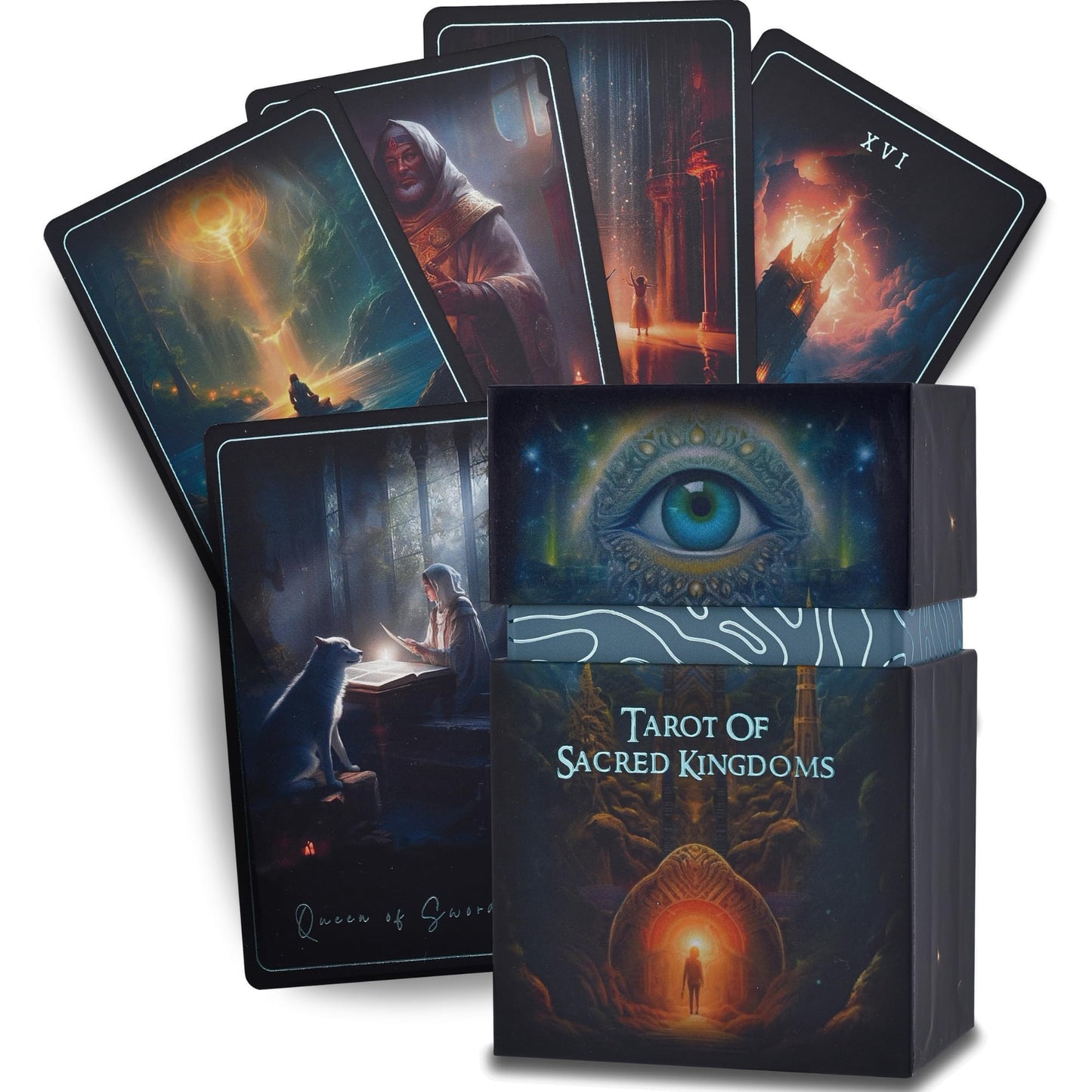 Earth Moon Magick The Tarot of Sacred Kingdoms Tarot Cards โ 78-Cards Tarot Deck with Guidebook โ Oracle Cards for Spiritual and Energetic Resonance โ Recycled Paper and Premium Packaging