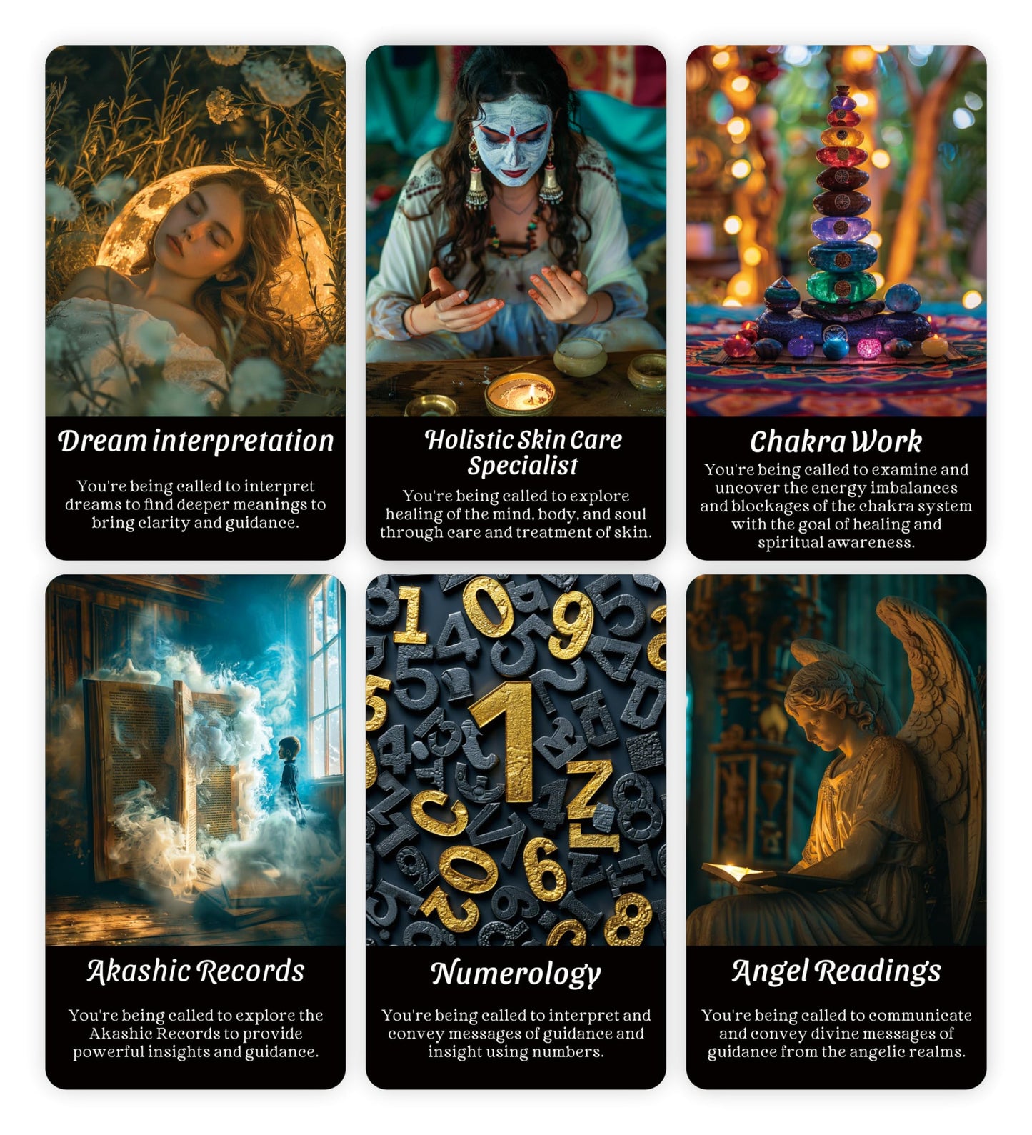 BAIYOOBAI Spirit Oracle Cards, Mystic Psychic Oracle Deck, Spiritual Oracle Cards for Beginners, Explore Inner Wisdom and Spiritual Power