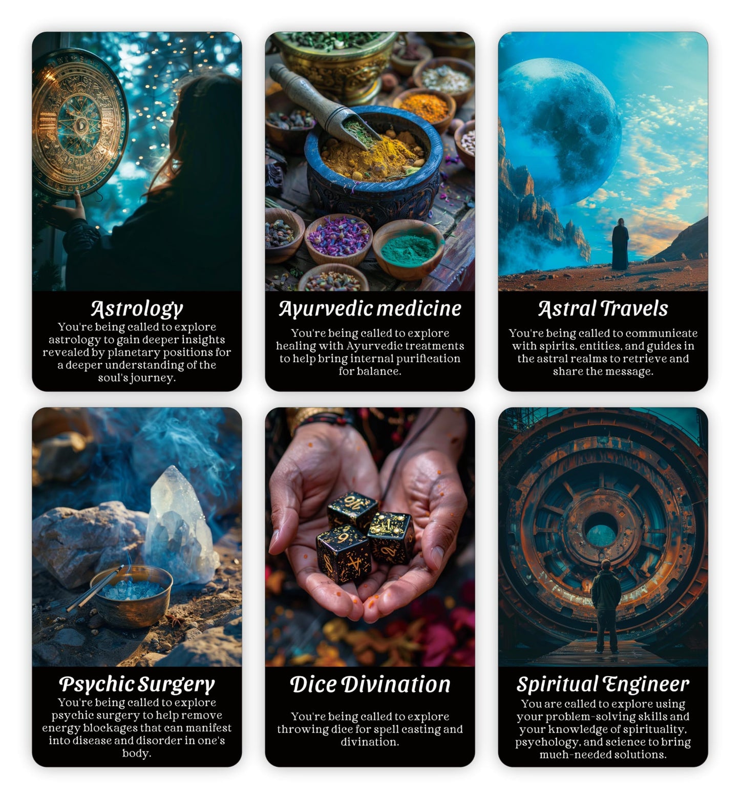 BAIYOOBAI Spirit Oracle Cards, Mystic Psychic Oracle Deck, Spiritual Oracle Cards for Beginners, Explore Inner Wisdom and Spiritual Power