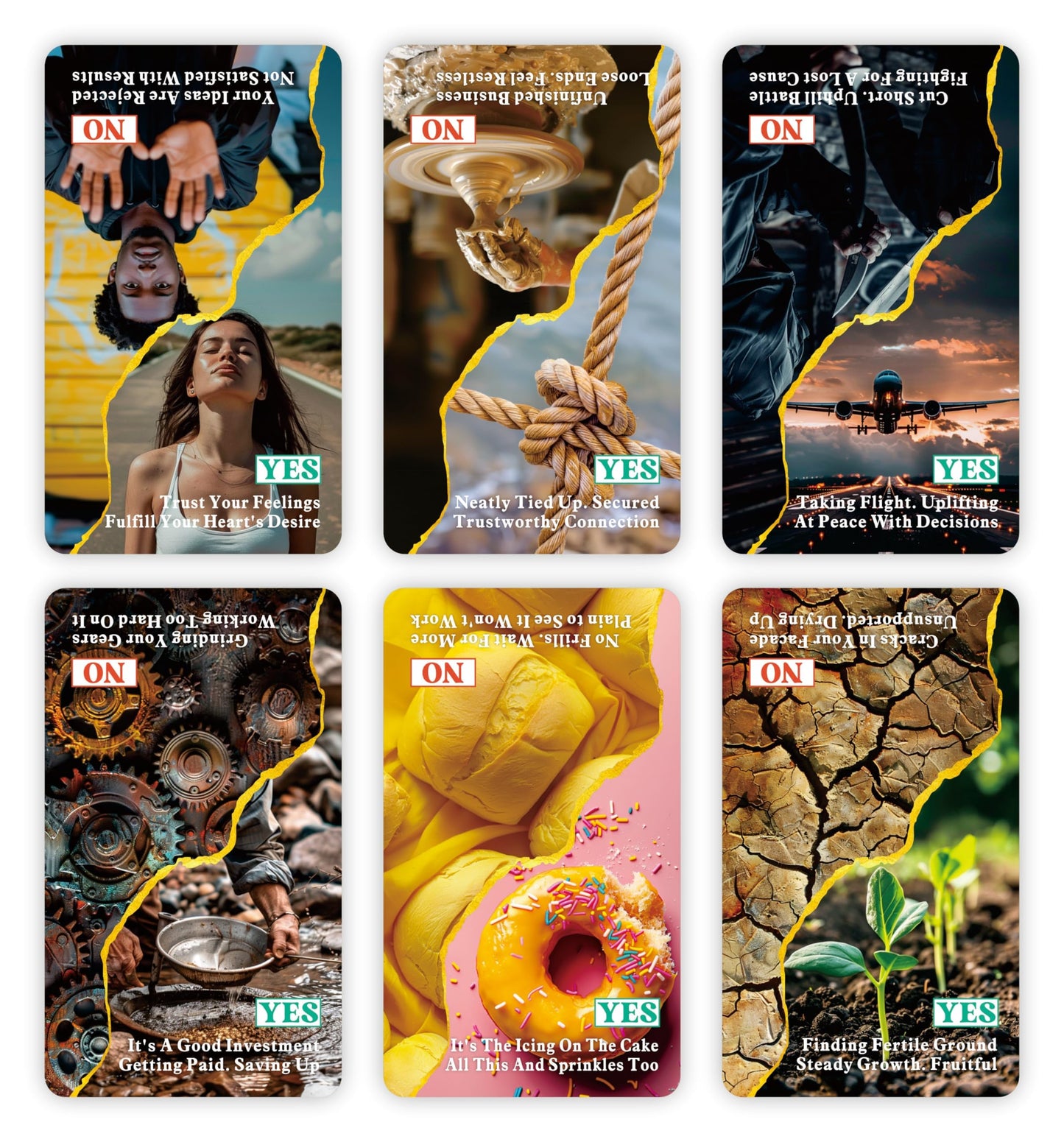 BAIYOOBAI Yes or No Oracle Cards, Clarifying Life Situations Oracle Deck, Oracle Cards for Beginners, Simplify Your Decisions Instantly