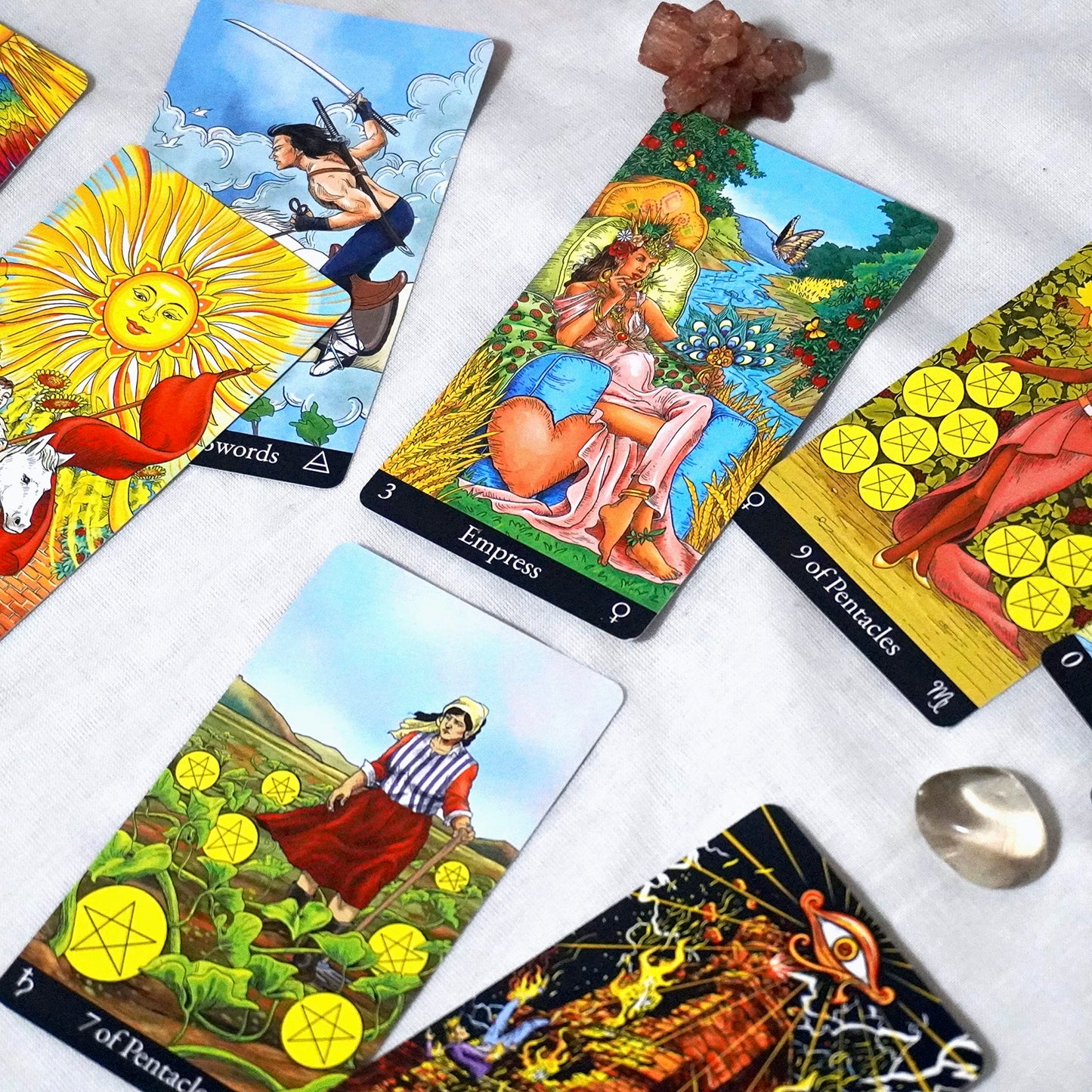 AstroMatrix Cards Deck with Online Guide QR Codes for Beginners and Experts Readers, 78 Tarot Deck Cards, Classic Traditional Tarot Deck Standard Size 4.75" x 2.75", Fortune Telling Cards Game