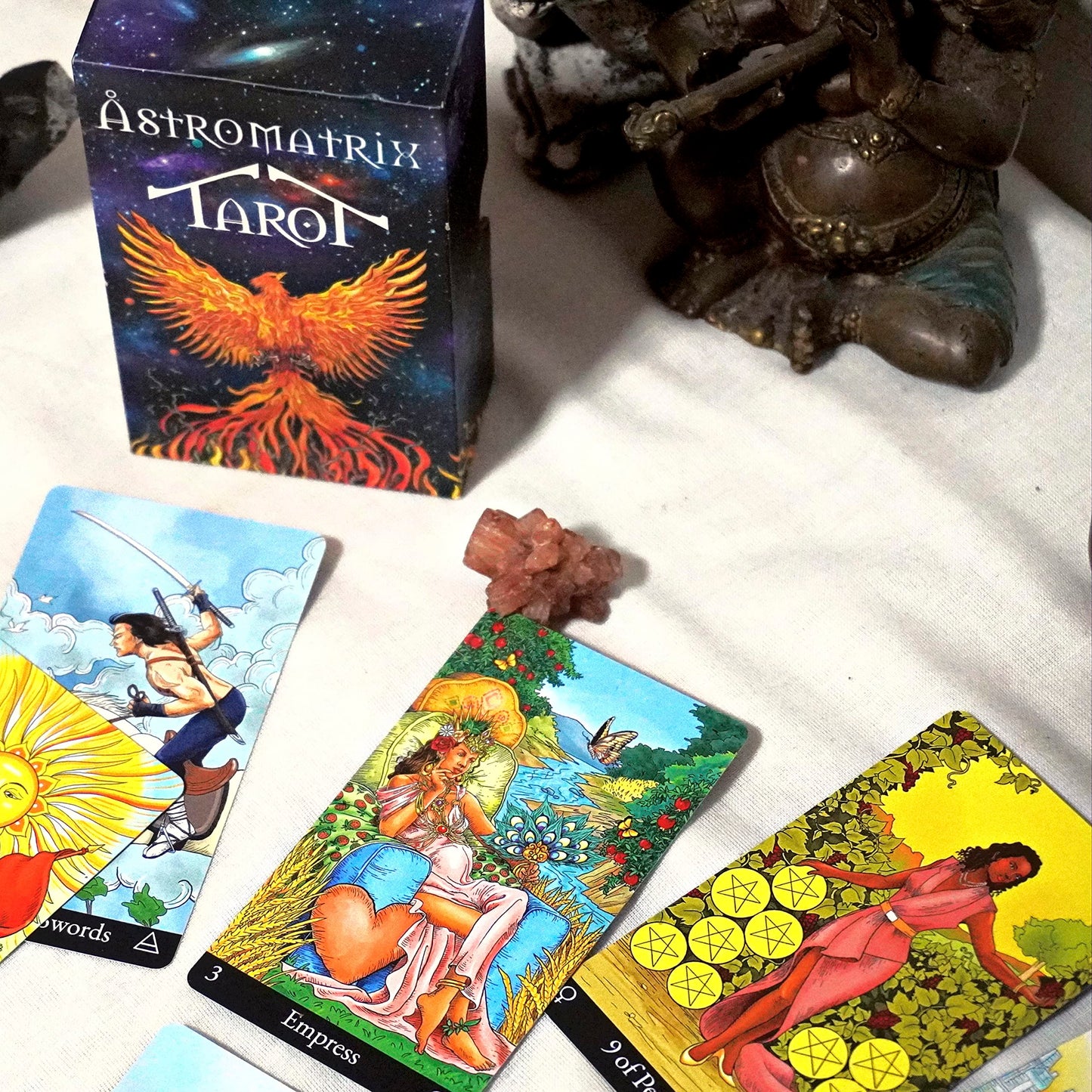AstroMatrix Cards Deck with Online Guide QR Codes for Beginners and Experts Readers, 78 Tarot Deck Cards, Classic Traditional Tarot Deck Standard Size 4.75" x 2.75", Fortune Telling Cards Game