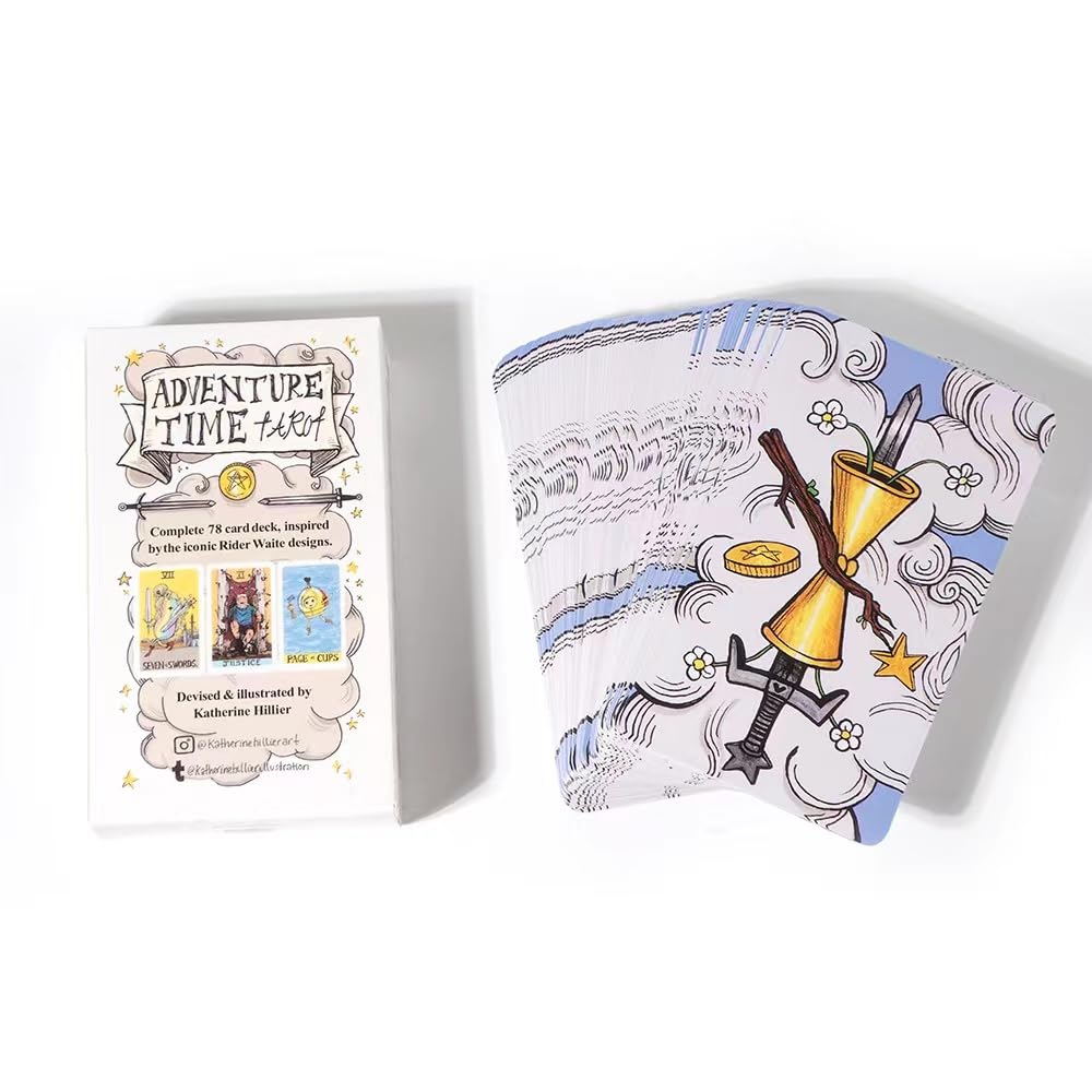 Banquiura Adventure Time Tarot - 78 Cards Pocket Edition for Beginners, Divination Tools Size: 4.06"x 2.36"