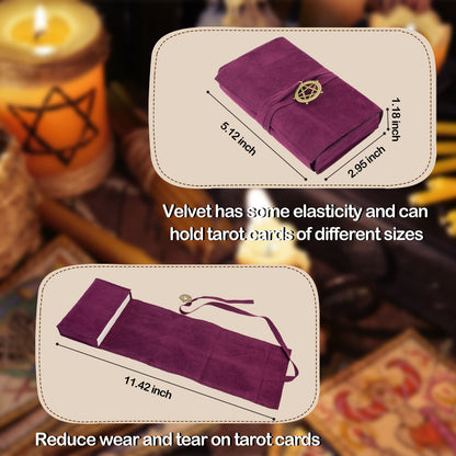6 PCS Witchcraft Supplies Set Contains Velvet Tarot Card Holder Bag Tarot Storage Bags Tarot Bags Pouches Tarot Card Box Case and Decision Maker Coin.