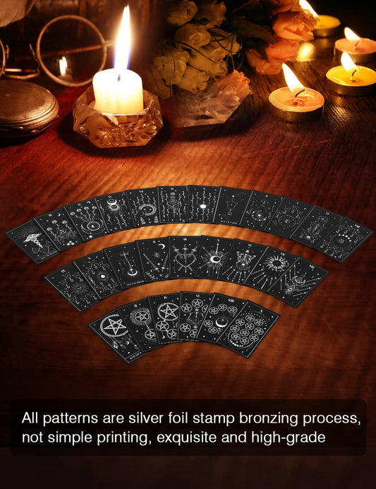 WJPC Silver Foil Tarot Cards with Guide Book Set&Gift Box for Beginner& Expert. Original Design Tarot Decks, Tarot Cards Decks