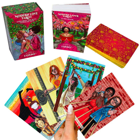 ETHONY Modern Love Tarot Cards Deck with 78 Beautiful Cards Exploring The Many Facets of Love and Relationships | Keepsake Box, Deluxe Full-Color Guidebook, Foil Stamped Back, and Gilded Edges