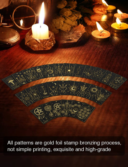 WJPC Gold Foil Tarot Cards with Guide Book Set&Gift Box for Beginner& Expert. Rider Waite Tarot Decks, Tarot Cards Decks