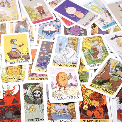 Banquiura Adventure Time Tarot - 78 Cards Pocket Edition for Beginners, Divination Tools Size: 4.06"x 2.36"