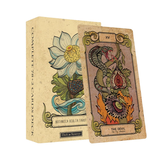 BOTANICA OCULTA TAROT - 78+2 Card Deck | Mystical Tarot & Oracle Cards for Spiritual Guidance, Divination, and Manifestation | High-Quality Cardstock with Stunning Botanical Illustrations | Ideal for Beginners & Experts