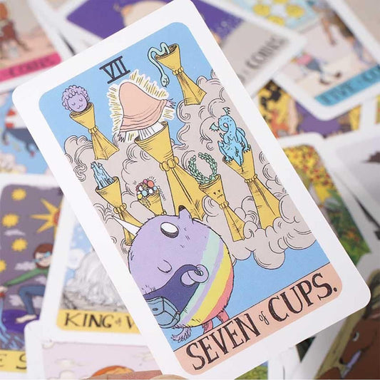 Banquiura Adventure Time Tarot - 78 Cards Pocket Edition for Beginners, Divination Tools Size: 4.06"x 2.36"