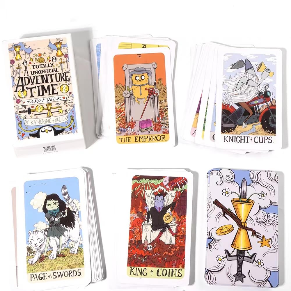 Banquiura Adventure Time Tarot - 78 Cards Pocket Edition for Beginners, Divination Tools Size: 4.06"x 2.36"