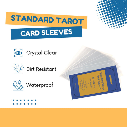 Boltquan 72x122 mm Card Sleeves - Premium Protective Sleeves for Standard Tarot Decks, Durable Clear Non-Glare Finish, Fits Most Tarot Cards