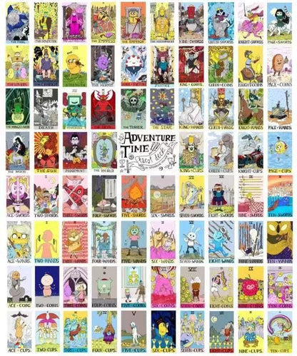 Banquiura Adventure Time Tarot - 78 Cards Pocket Edition for Beginners, Divination Tools Size: 4.06"x 2.36"