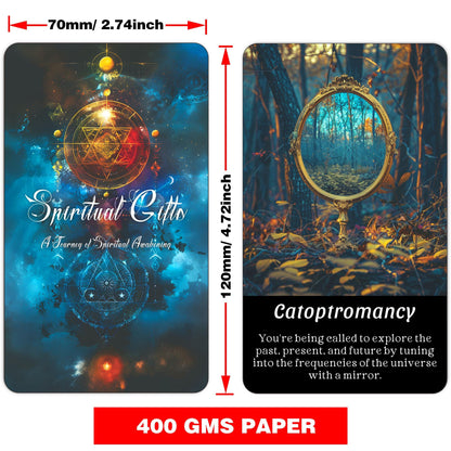 BAIYOOBAI Spirit Oracle Cards, Mystic Psychic Oracle Deck, Spiritual Oracle Cards for Beginners, Explore Inner Wisdom and Spiritual Power
