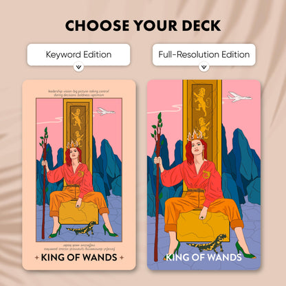 Wyspell Neoteric Feminine Tarot - Tarot Cards with Guide Book - 78 Gold Tarot Cards for Beginners Tarot Deck Set - Tarot Deck with Guidebook - Black Tarot Decks with Guidebook (Full-Resolution)