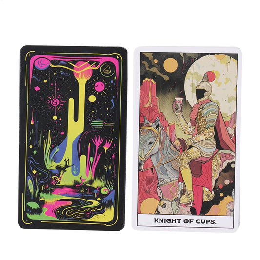 78 Card Tarot Deck, Dark Themed Design, Classic Fortune Telling Cards, Tarot with Meanings Guide, Mystical Divination Tool, Perfect for Readings and Family Gatherings