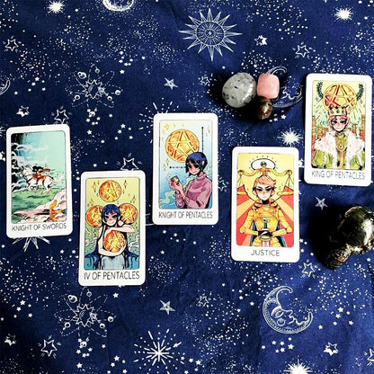 Atesswy Britt's Third Eye Tarot Deck, 78 Standard Tarot Cards with Guidebook for Beginners (Size: 4.75" x 2.75")