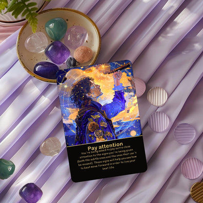 Akashic Oracle and Tarot Cards for Beginners - Energy Healing Set With 75 Cards to Reveal Soul's Truth and Clear Karmic Influences