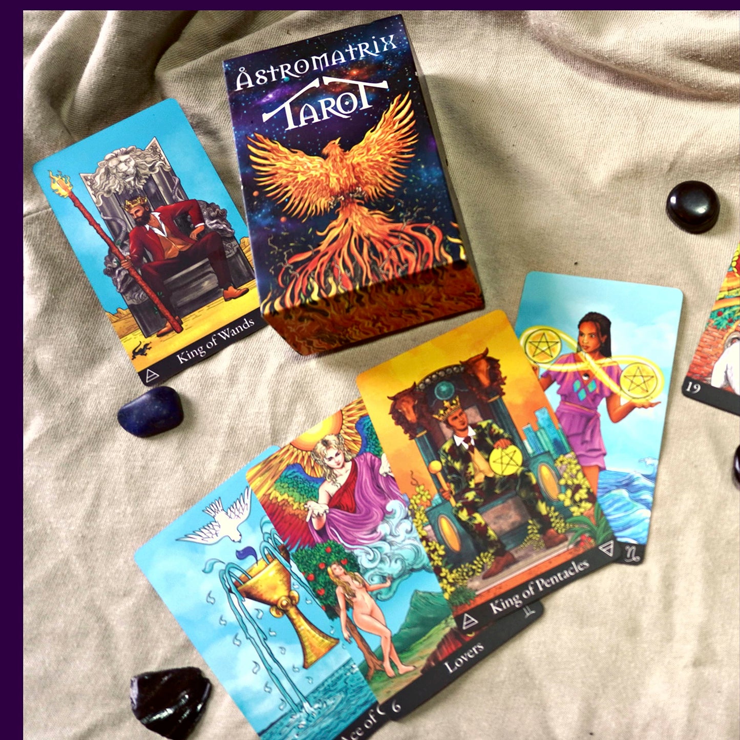 AstroMatrix Cards Deck with Online Guide QR Codes for Beginners and Experts Readers, 78 Tarot Deck Cards, Classic Traditional Tarot Deck Standard Size 4.75" x 2.75", Fortune Telling Cards Game